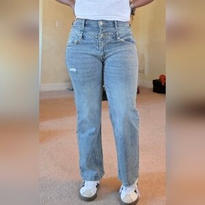 Fashion Nova Light Blue High Rise Jeans